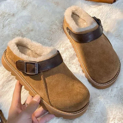 Dame Vinter Slip-On Støvler med Pelsforing