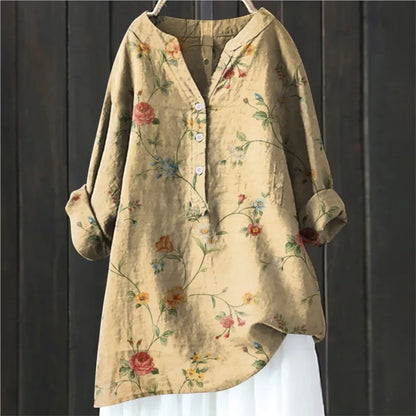Elegant Stilfuld Casual Blomstret Skjorte
