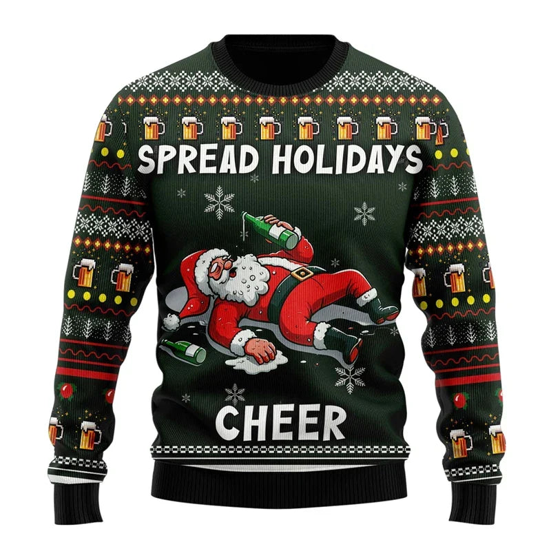 Balthasar | Julesweater med sjovt ølmotiv i behagelig strik