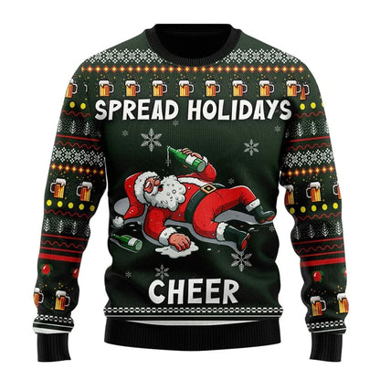 Balthasar | Julesweater med sjovt ølmotiv i behagelig strik