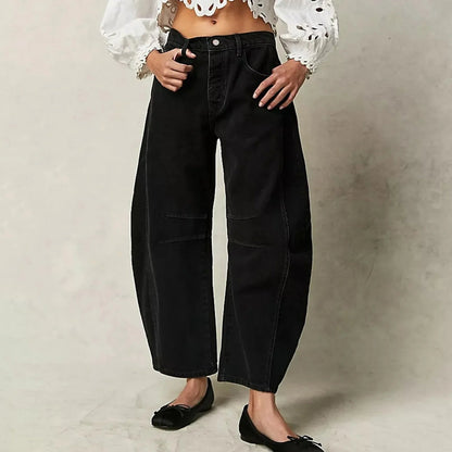 Casual Behagelige Jeans Med Vide Ben