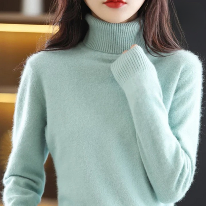 Moderne Elegant Stilfuld Rullekrave Sweater