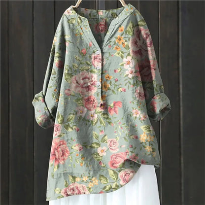 Elegant Stilfuld Casual Blomstret Skjorte