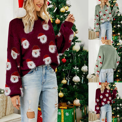 Angel | Julesweater med julemandsmotiv og afslappet pasform