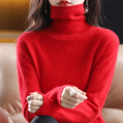 Moderne Elegant Stilfuld Rullekrave Sweater