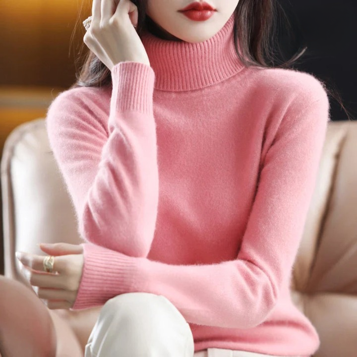 Moderne Elegant Stilfuld Rullekrave Sweater