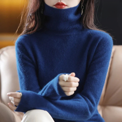 Moderne Elegant Stilfuld Rullekrave Sweater