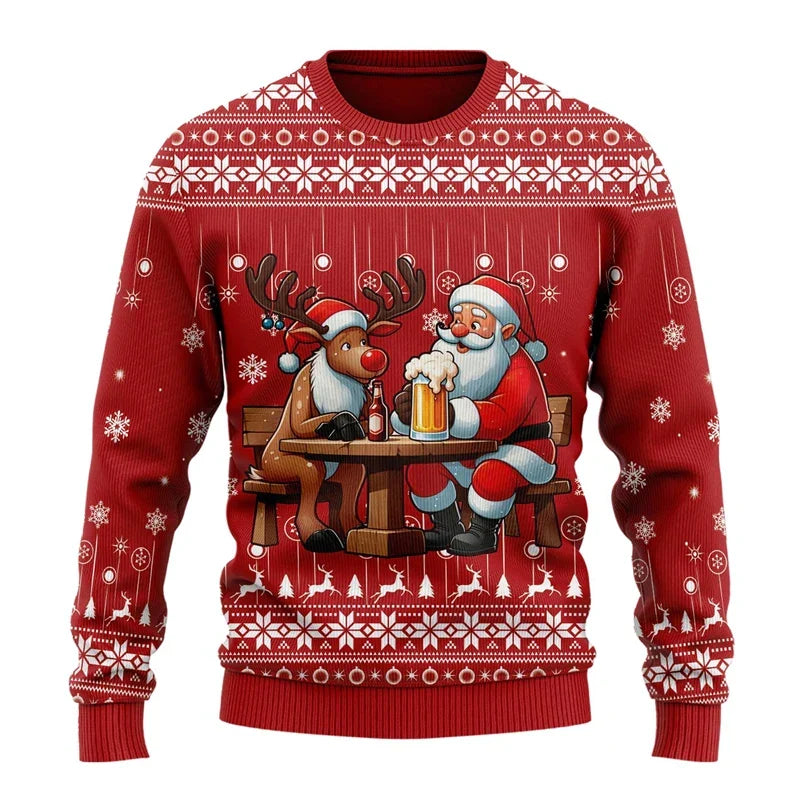 Balthasar | Julesweater med sjovt ølmotiv i behagelig strik