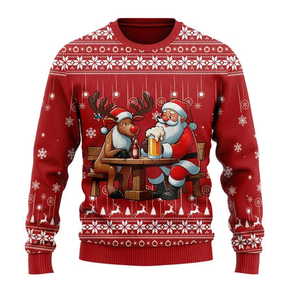 Balthasar | Julesweater med sjovt ølmotiv i behagelig strik