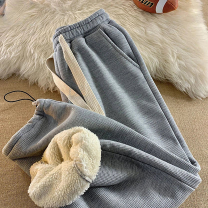 Clara | Blød Sherpa Fleece Loungebukser Med Elastiktalje Til Vinter