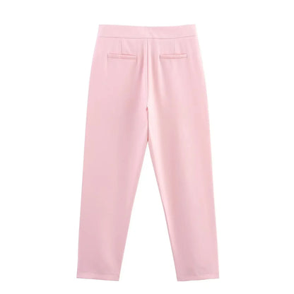 Elegant Formelt Sæt med Skræddersyet Lang Blazer til Dame