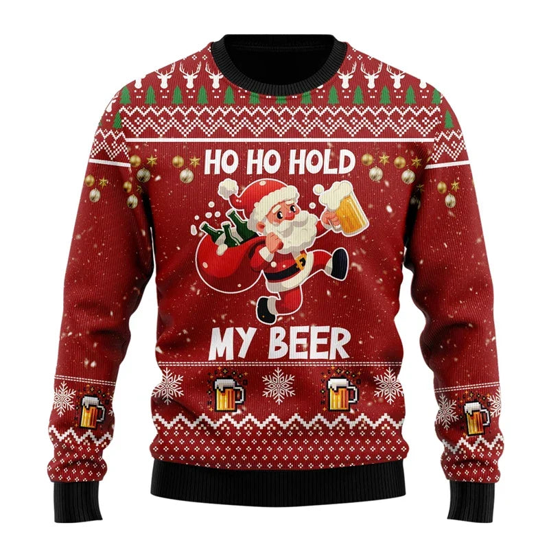 Balthasar | Julesweater med sjovt ølmotiv i behagelig strik
