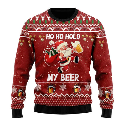 Balthasar | Julesweater med sjovt ølmotiv i behagelig strik