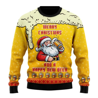 Balthasar | Julesweater med sjovt ølmotiv i behagelig strik