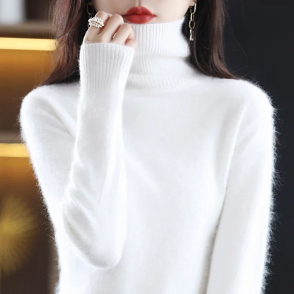Moderne Elegant Stilfuld Rullekrave Sweater