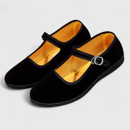 Barbara Kvinders Forårs Casual Flade Sko i Velour