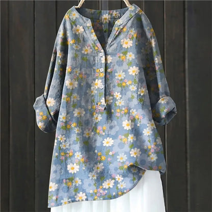 Elegant Stilfuld Casual Blomstret Skjorte
