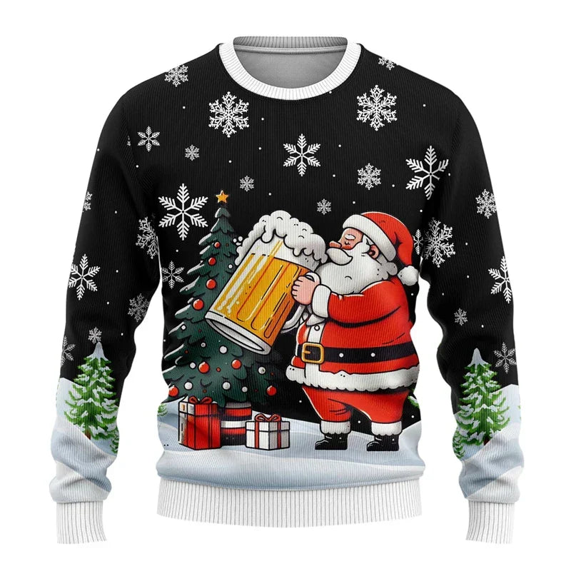 Balthasar | Julesweater med sjovt ølmotiv i behagelig strik