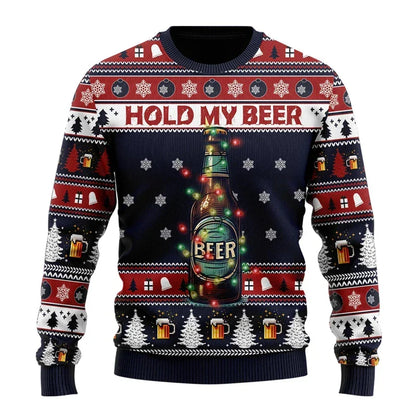 Balthasar | Julesweater med sjovt ølmotiv i behagelig strik