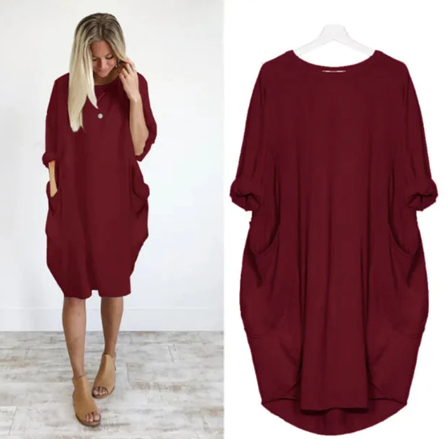 Elegant Stilfuld Relaxed Fit Kjole