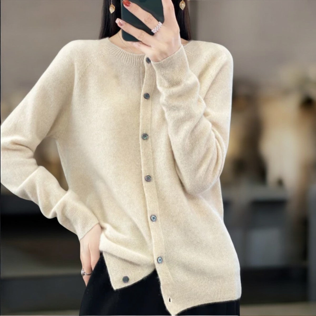 Stilfuld Blød og elegant uldcardigan