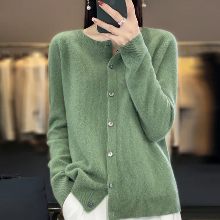 Stilfuld Blød og elegant uldcardigan