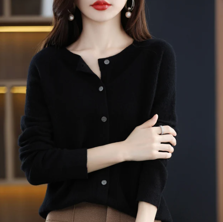 Stilfuld Blød og elegant uldcardigan