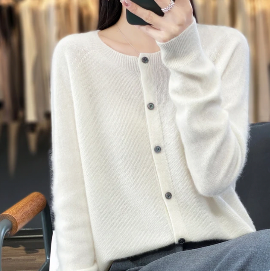 Stilfuld Blød og elegant uldcardigan
