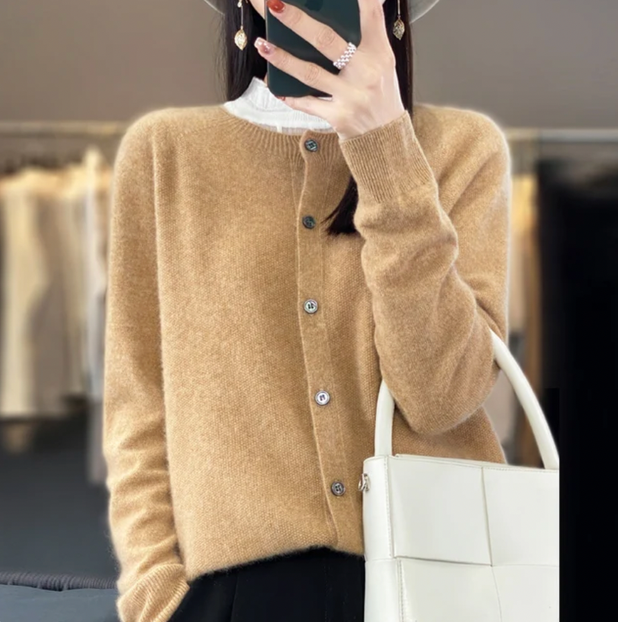 Stilfuld Blød og elegant uldcardigan