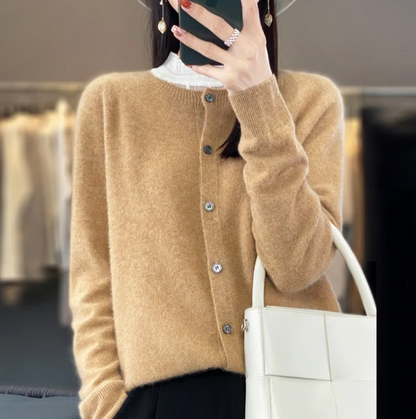 Stilfuld Blød og elegant uldcardigan