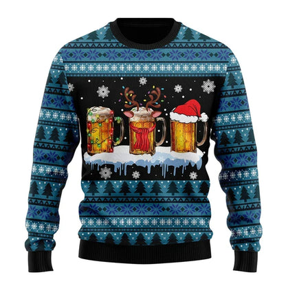 Balthasar | Julesweater med sjovt ølmotiv i behagelig strik