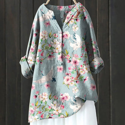Elegant Stilfuld Casual Blomstret Skjorte