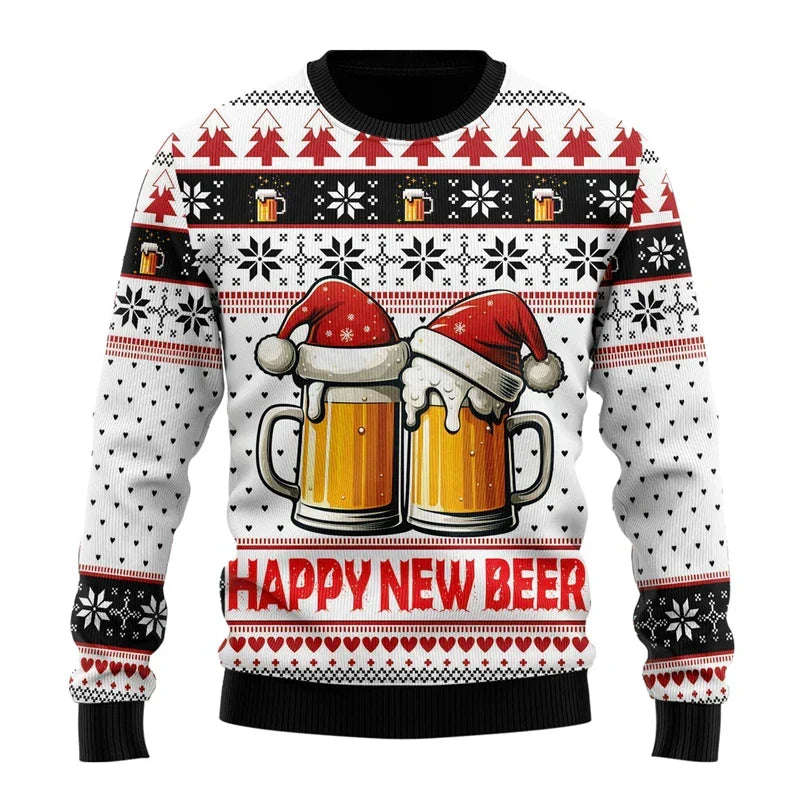 Balthasar | Julesweater med sjovt ølmotiv i behagelig strik
