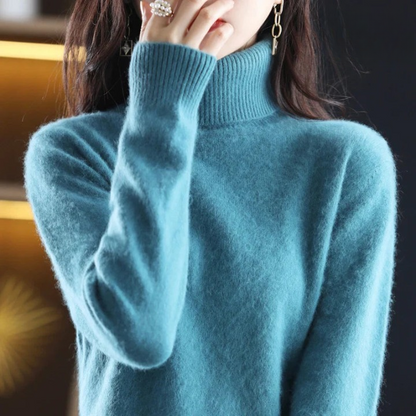 Moderne Elegant Stilfuld Rullekrave Sweater