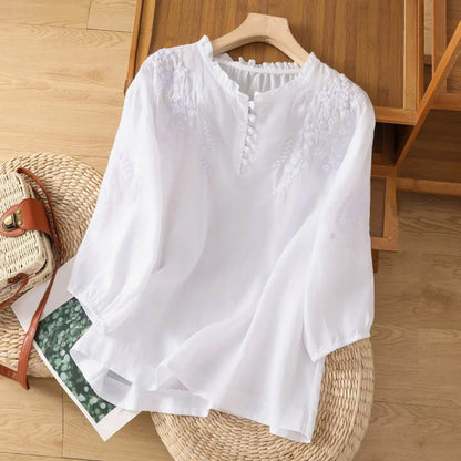 Suzanne™ | Floral Button-Front Blouse