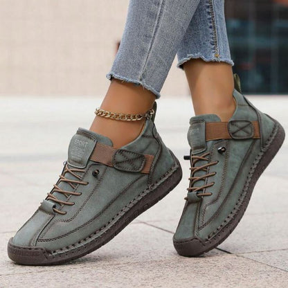 Dame Komfortable Afslappede Snøresneakers med Platform