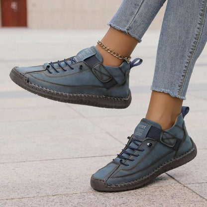 Dame Komfortable Afslappede Snøresneakers med Platform