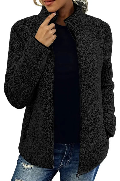 Behagelig Stilfuld Elegant Casual Fleecejakke