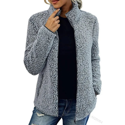 Behagelig Stilfuld Elegant Casual Fleecejakke