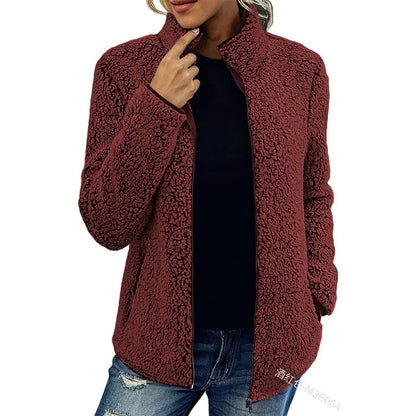 Behagelig Stilfuld Elegant Casual Fleecejakke