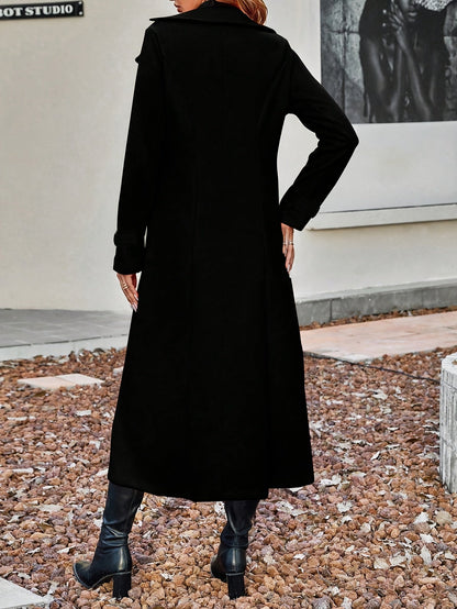 Nova | Trenchcoat med Dobbelt Knaplukning og Lang Elegant Pasform