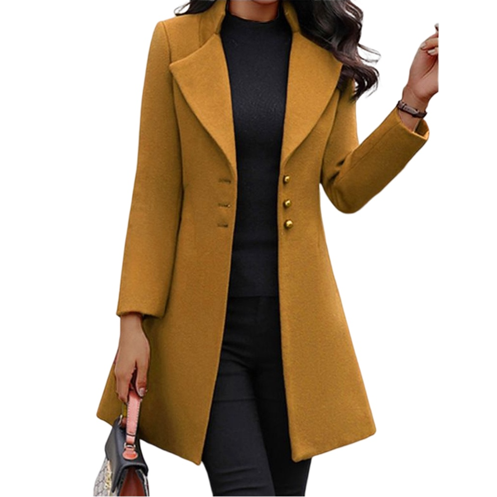 Frida | Slank Trenchcoat med Elegant Pasform og Revers-krave