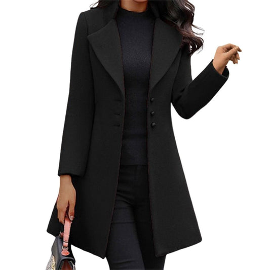 Frida | Slank Trenchcoat med Elegant Pasform og Revers-krave