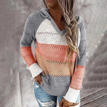 Lone | Strikket V-hals sweater med sløjfedetalje og løs pasform