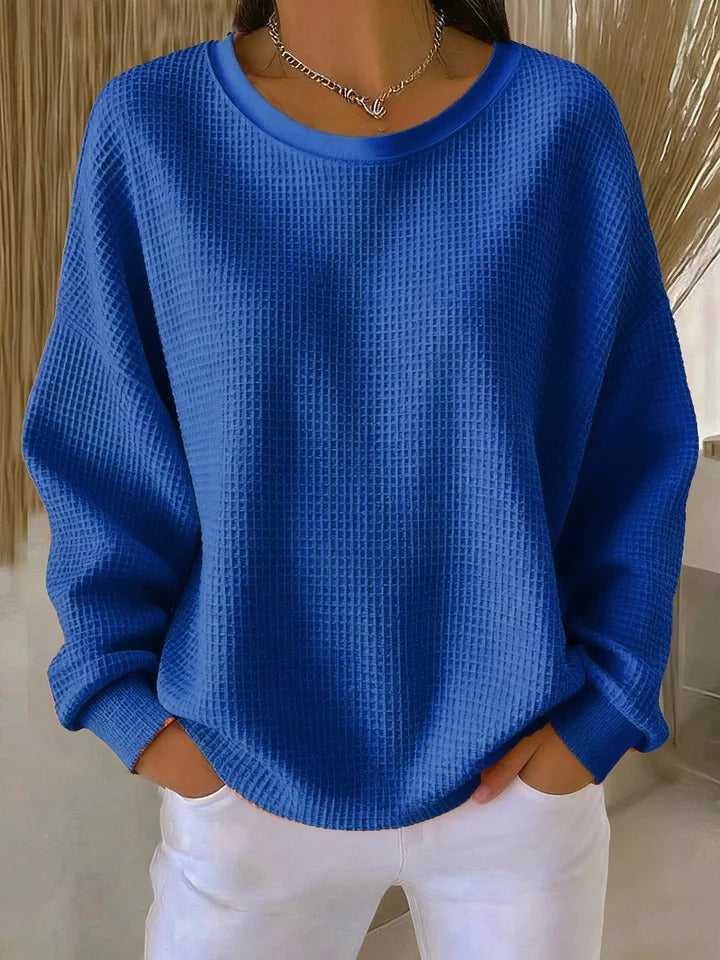 Louise | Oversized strikket sweater med struktureret mønster