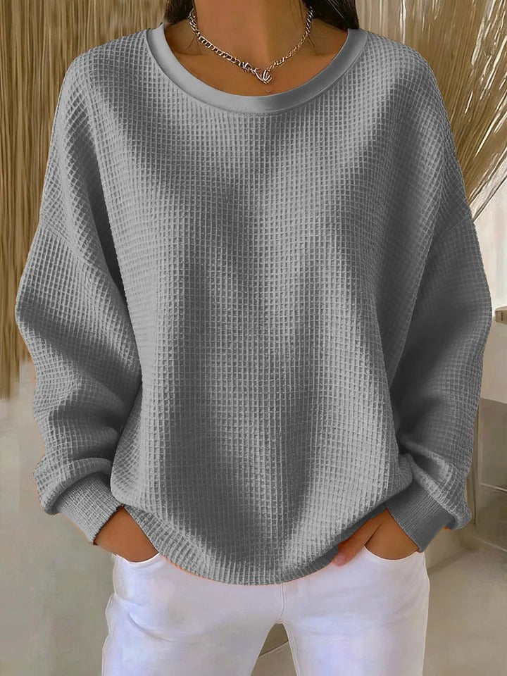 Louise | Oversized strikket sweater med struktureret mønster