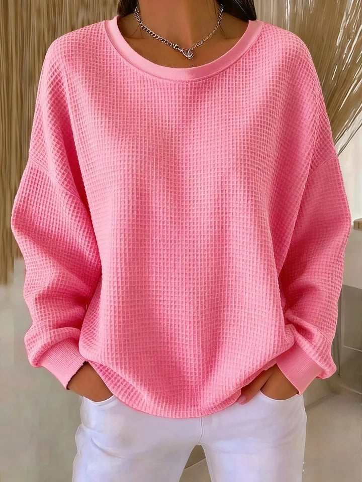 Louise | Oversized strikket sweater med struktureret mønster