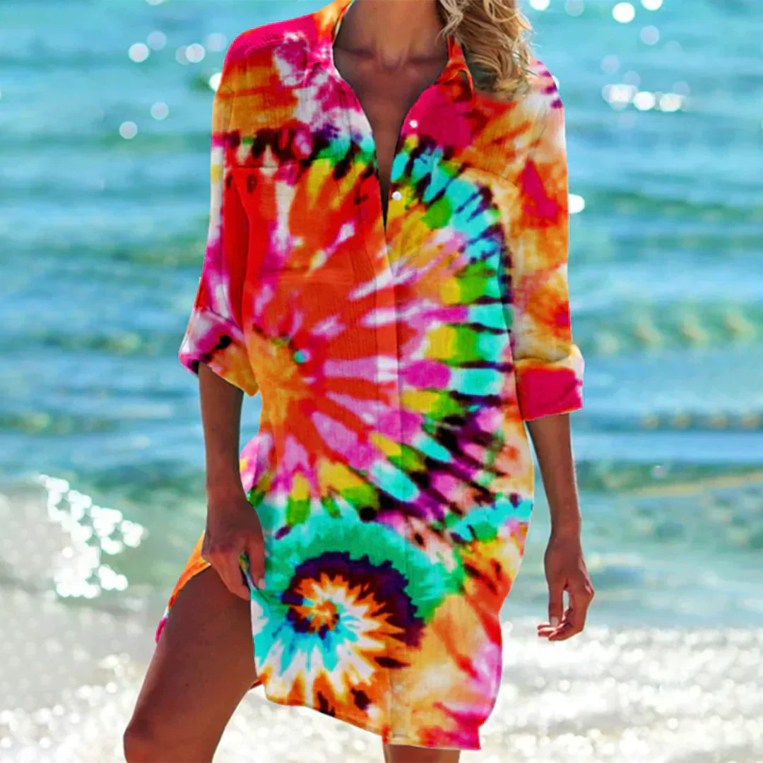 Dame Elegant Stilfuld Casual Strandkjole
