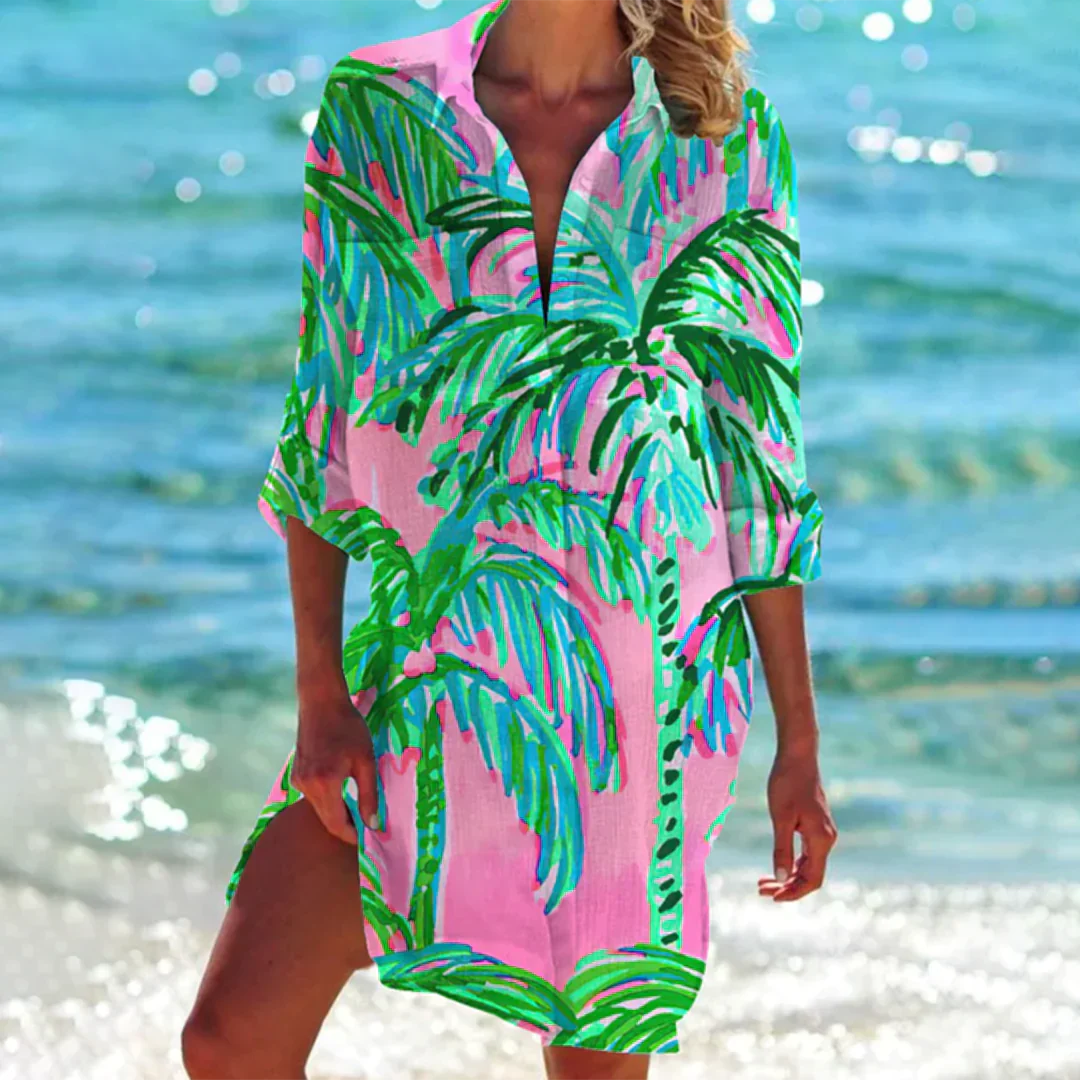 Dame Elegant Stilfuld Casual Strandkjole