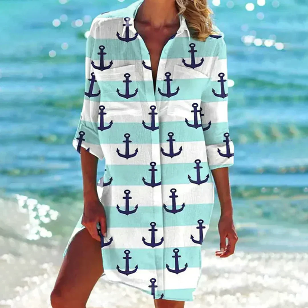 Dame Elegant Stilfuld Casual Strandkjole